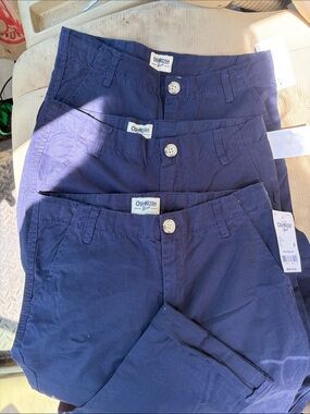 OshKosh B'gosh Navy Cotton Chino Pants - Set of 3 size 8